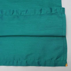 New Silk Green Kurta With Front Open Pocket Detail Printed Jacket And Cotton Pyjama BOY Indian Ethnic Wear | Ethnic Sets