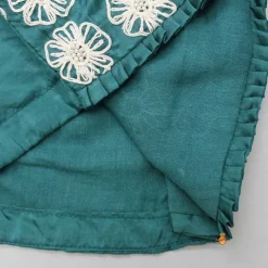 Fashion Silk Green Pleated Hem Top And Lehenga Ethnic Wear | Lehengas & Ghagras