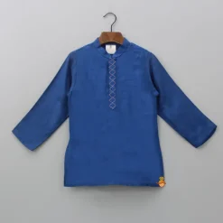 New Silk Kurta With Lotus Embroidered Jacket And Pyjama BOY Indian Ethnic Wear | Ethnic Sets