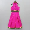 Discount Sleeveless Hot Pink Top And Palazzo Ethnic Wear | Palazzos & Shararas