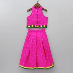 Discount Sleeveless Hot Pink Top And Palazzo Ethnic Wear | Palazzos & Shararas