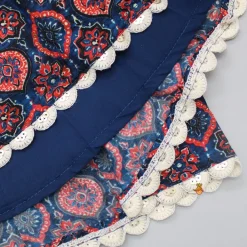 Outlet Sleeveless Printed Multicolour Top And Lehenga With Red Dupatta Ethnic Wear | Lehengas & Ghagras