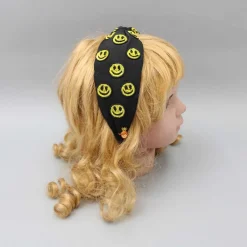 Clearance Smiley Face Embroidered Hairband Hair Accessories | Hair Bands
