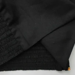 Clearance Smocked Back Stylish Sleeves Black Top And Fringes Skirt With Knot Detail Hair Band Dresses & Sets | Sets