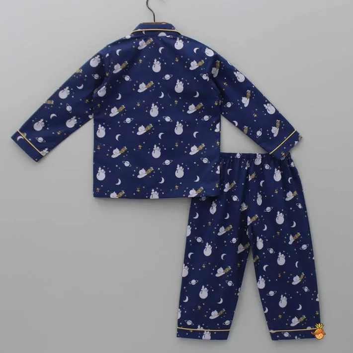 Fashion Space Printed Blue Sleepwear BOY Sleep Wear | Sleepwear