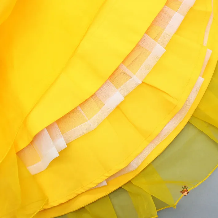 New Spaghetti Straps Sleeveless Organza Yellow Dress Dresses & Sets | Dresses