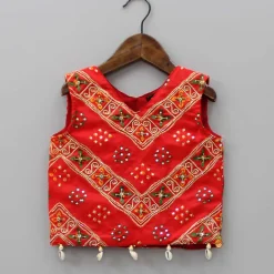 Sale Splendid Sequins Work Red Top And Lehenga With Dupatta Ethnic Wear | Lehengas & Ghagras