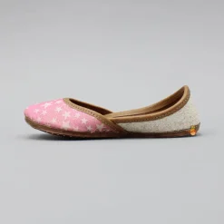 Fashion Star Embellished Pink Jutti Shoes