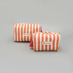 Hot Striped Printed Pouch Bags - Set Of 2 Bags