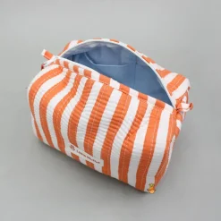 Hot Striped Printed Pouch Bags - Set Of 2 Bags
