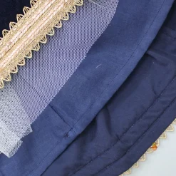 New Stunning Embroidered Blue Velvet Top And Layered Lehenga With Dupatta Ethnic Wear | Lehengas & Ghagras