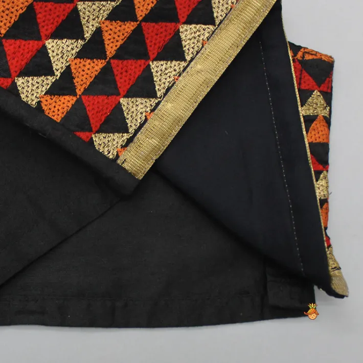 Clearance Stunning Embroidered Halter Neck Top With Printed Dhoti Ethnic Wear | Dhotis & Patialas