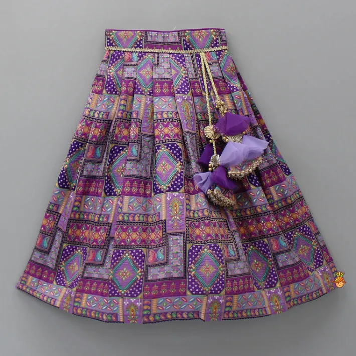 Outlet Stunning Embroidered Top And Pleated Lehenga With Net Dupatta Ethnic Wear | Lehengas & Ghagras