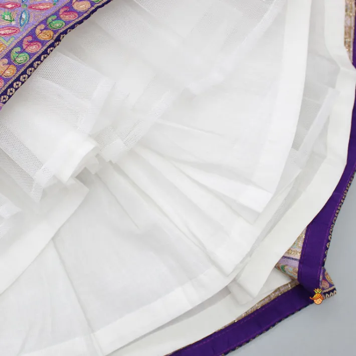 Outlet Stunning Embroidered Top And Pleated Lehenga With Net Dupatta Ethnic Wear | Lehengas & Ghagras