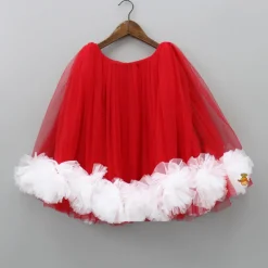 Best Stunning Red Ruffled Frilly Net Dress Dresses & Sets | Dresses
