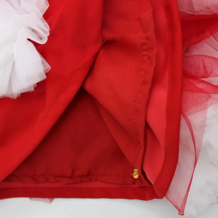 Best Stunning Red Ruffled Frilly Net Dress Dresses & Sets | Dresses