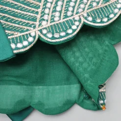 New Stunning Scalloped Hem Green Top And Lehenga Ethnic Wear | Lehengas & Ghagras