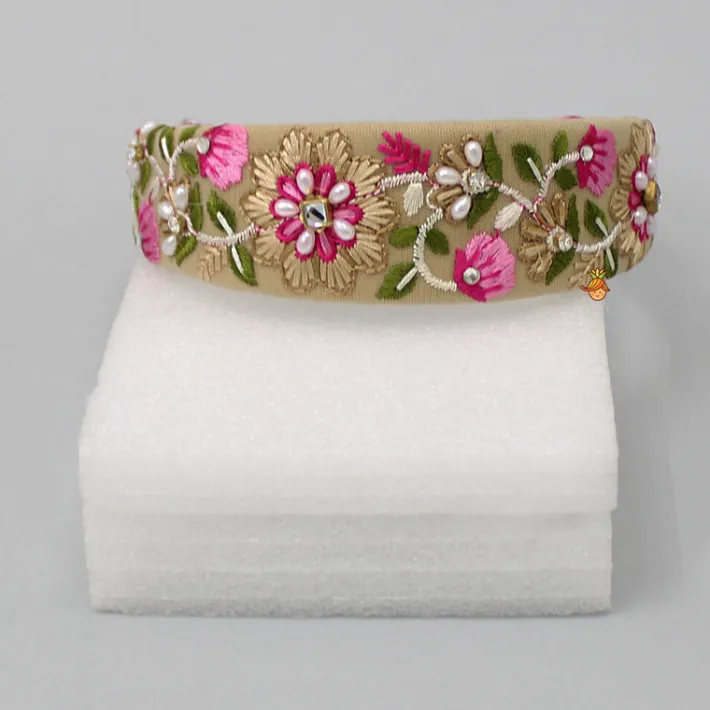 Outlet Stunning Thread Embroidered Net Hair Band Hair Accessories | Hair Bands