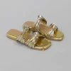 Outlet Stylish Dual Tone Knotted Flats Shoes