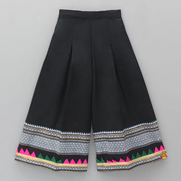 Hot Stylish Frilly Abhla Work Top With Palazzo Ethnic Wear | Palazzos & Shararas
