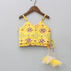 Online Stylish Patola Printed Yellow Cape Top And Asymmetric Palazzo Ethnic Wear | Palazzos & Shararas