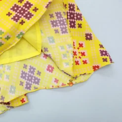 Online Stylish Patola Printed Yellow Cape Top And Asymmetric Palazzo Ethnic Wear | Palazzos & Shararas