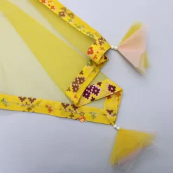 Online Stylish Patola Printed Yellow Cape Top And Asymmetric Palazzo Ethnic Wear | Palazzos & Shararas