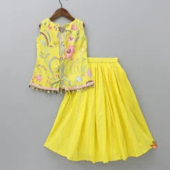 Fashion Stylish Printed Kurti And Flared Lehenga Ethnic Wear | Lehengas & Ghagras