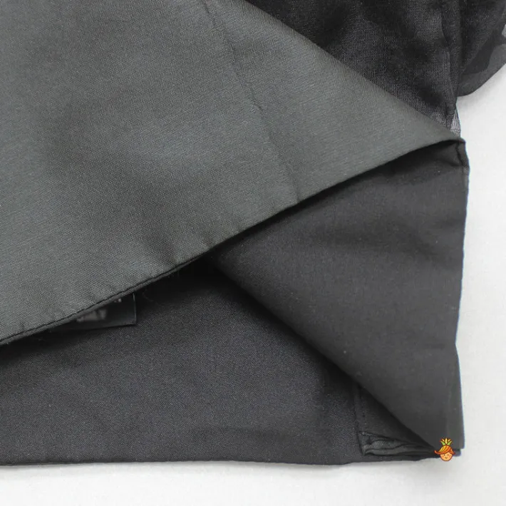 Best Stylish Round Neck Black Top With Palazzo And Dupatta Ethnic Wear | Palazzos & Shararas