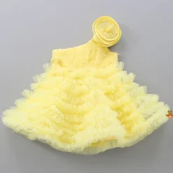 Online Swirl Enhanced One Shoulder Yellow Dress Dresses & Sets | Dresses