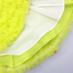 Discount Swirl Frilled One Shoulder Lime Green Dress Dresses & Sets | Dresses