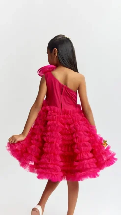 Outlet Swirl One Shoulder Frilled Dress Dresses & Sets | Dresses