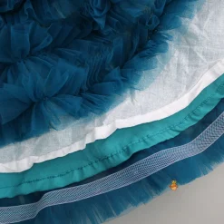 Best Swirl Ruffled Teal Blue One Shoulder Dress Dresses & Sets | Dresses