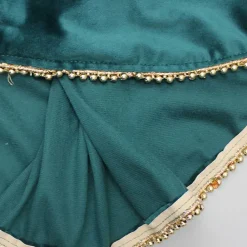 Online Teal Green Pearls Lace Work Velvet Kurti And Salwar Ethnic Wear | Churidars & Salwars