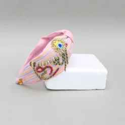 New Thread Detailed Pink Hair Band Hair Accessories | Hair Bands