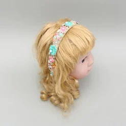 Discount Thread Embroidered And Embellished Beige Hairband Hair Accessories | Hair Bands