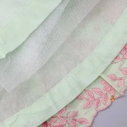 Sale Thread Embroidered Green Top And Flared Lehenga Ethnic Wear | Lehengas & Ghagras