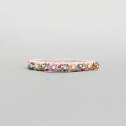 Sale Thread Embroidered Pink Hairband Hair Accessories | Hair Bands