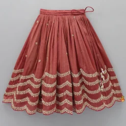 Discount Thread Embroidered Top And Pleated Lehenga Ethnic Wear | Lehengas & Ghagras