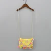 Discount Thread Embroidered Yellow Rope Sling Bag Bags