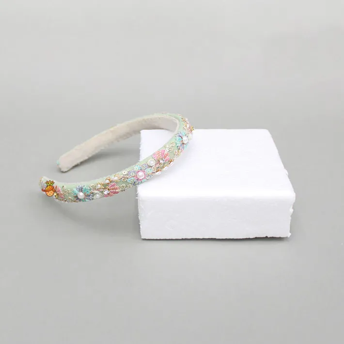 Sale Thread Floral Embroidered Hairband Hair Accessories | Hair Bands