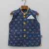 New Three Pocket Detail Indigo Jacket BOY Indian Ethnic Wear | Ethnic Jackets