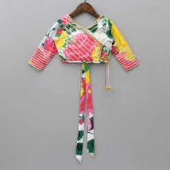 Best Tropical Floral Printed And Gota Lace Work Top With Lehenga Ethnic Wear | Lehengas & Ghagras