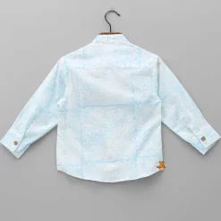 Fashion Tropical Hand Block Leaves Printed Shirt BOY Twinning Sets | Shirts & Tees