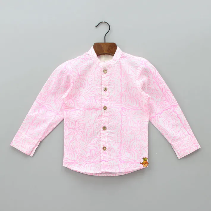 New Tropical Leaves Printed Shirt BOY Shirts & Tees