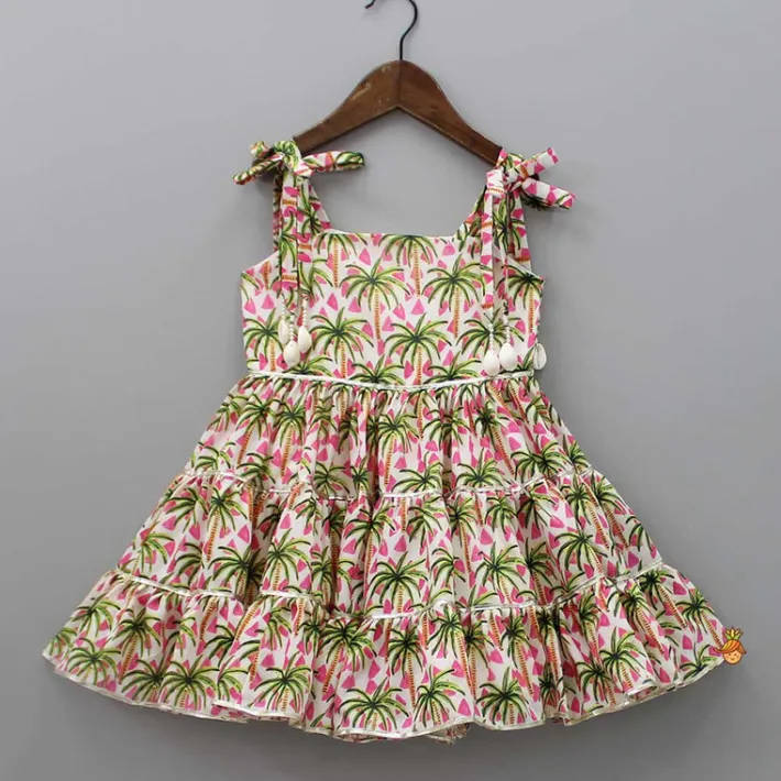 Sale Tropical Printed Tiered Dress Dresses & Sets | Dresses