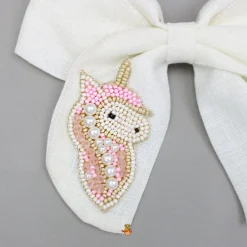 Online Unicorn Embroidered Bowie Hair Clip Hair Accessories | Hair Clips