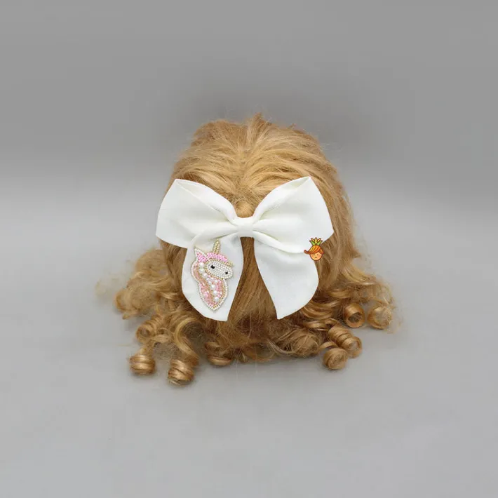 Online Unicorn Embroidered Bowie Hair Clip Hair Accessories | Hair Clips