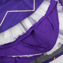 Clearance V Cut Back Embroidered Purple Top And Gota Lace Detail Lehenga With Matching Checks Dupatta Ethnic Wear | Lehengas & Ghagras