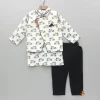 Sale Vehicle Printed Kurta With Jacket And Pyjama BOY Indian Ethnic Wear | Ethnic Sets
